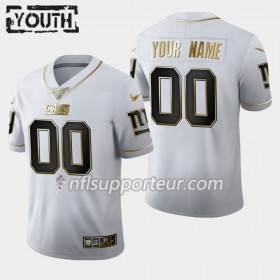 Maillot Enfant New York Giants Personnalisé Nike Blanc Golden Edition 100th